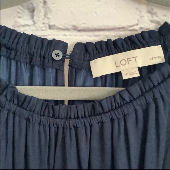 LOFT Women's Colorblock Halter Swing and Flowy Dress - Picture 4 of 8
